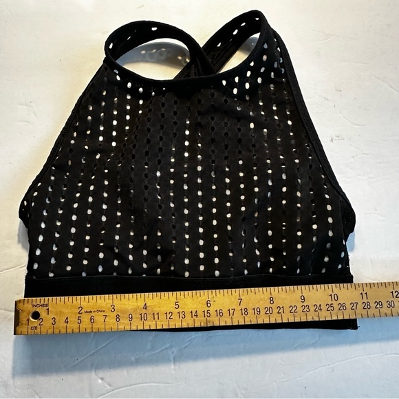 Alana Sz XS Liquid Gold Blk Cross Back Bra - Picture 9 of 9